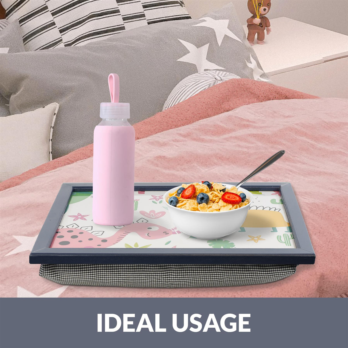 Dinosaurs Lap Tray With Bean Bag Cushion by Geezy - UKBuyZone