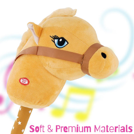 Kids Brown Hobby Horse With Sounds by The Magic Toy Shop - UKBuyZone
