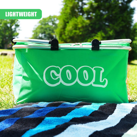 Green Cooler Basket Bag by Geezy - UKBuyZone