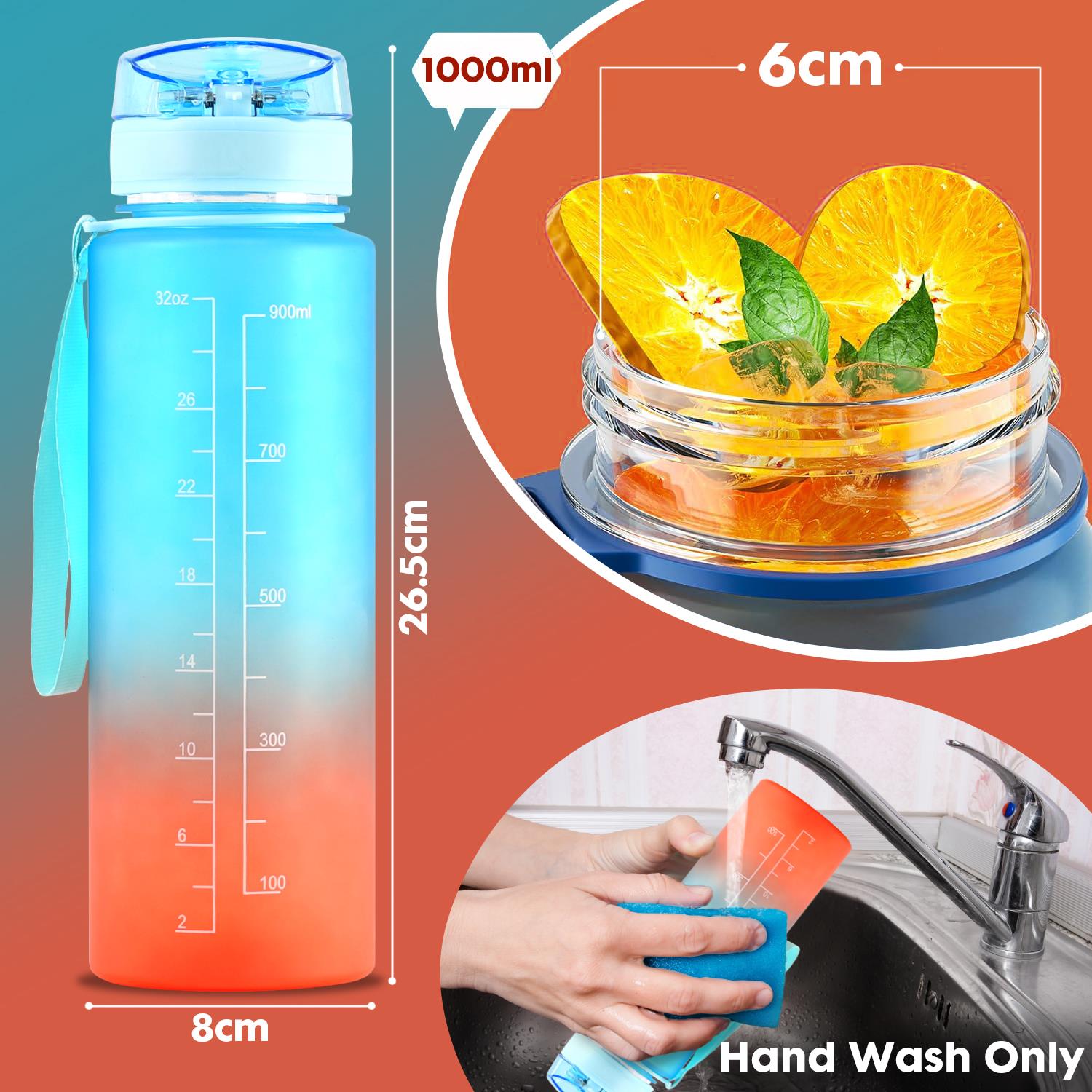 Water Bottle 1L by Geezy - UKBuyZone