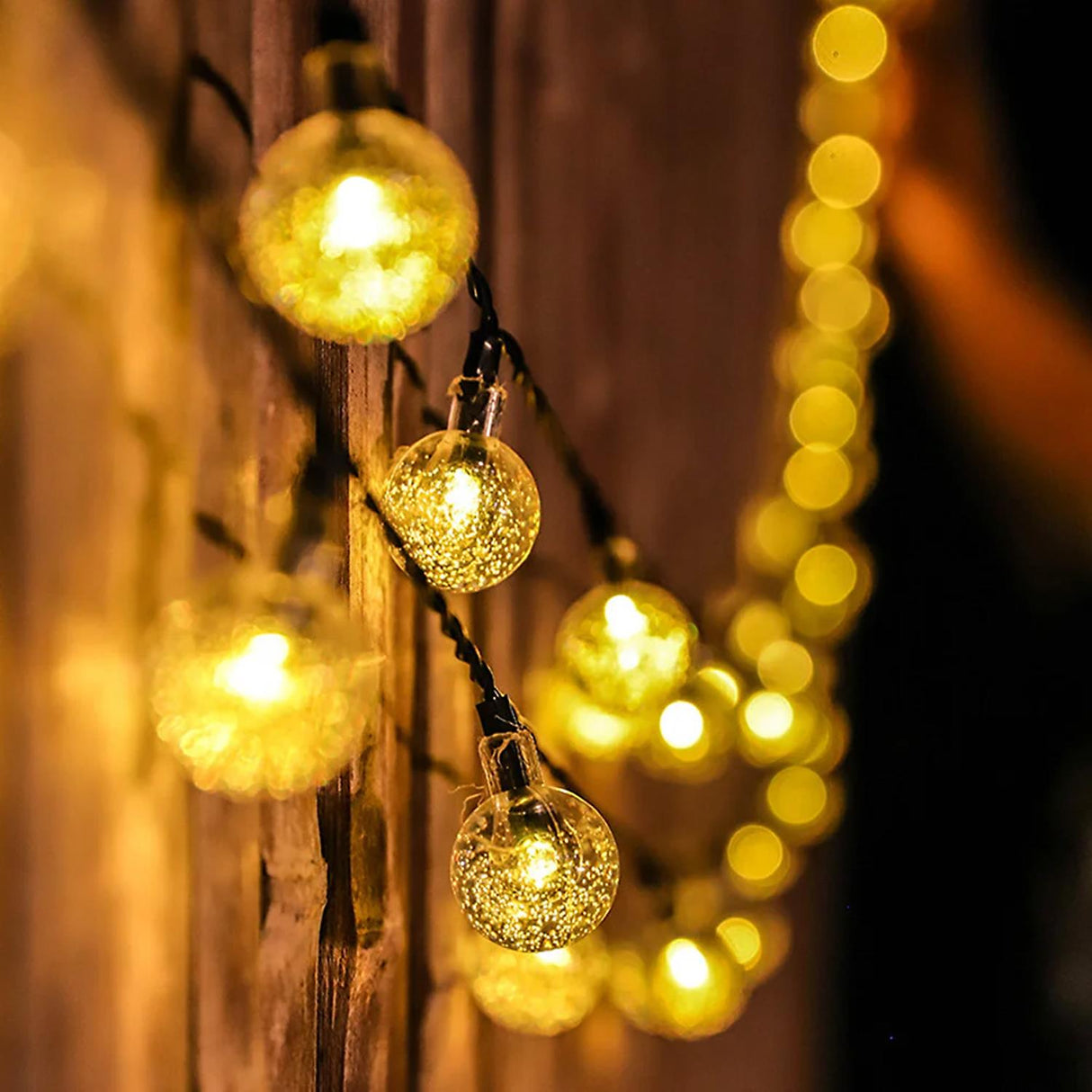 Warm White Led String Lights In Crystal Balls Design by GEEZY - UKBuyZone