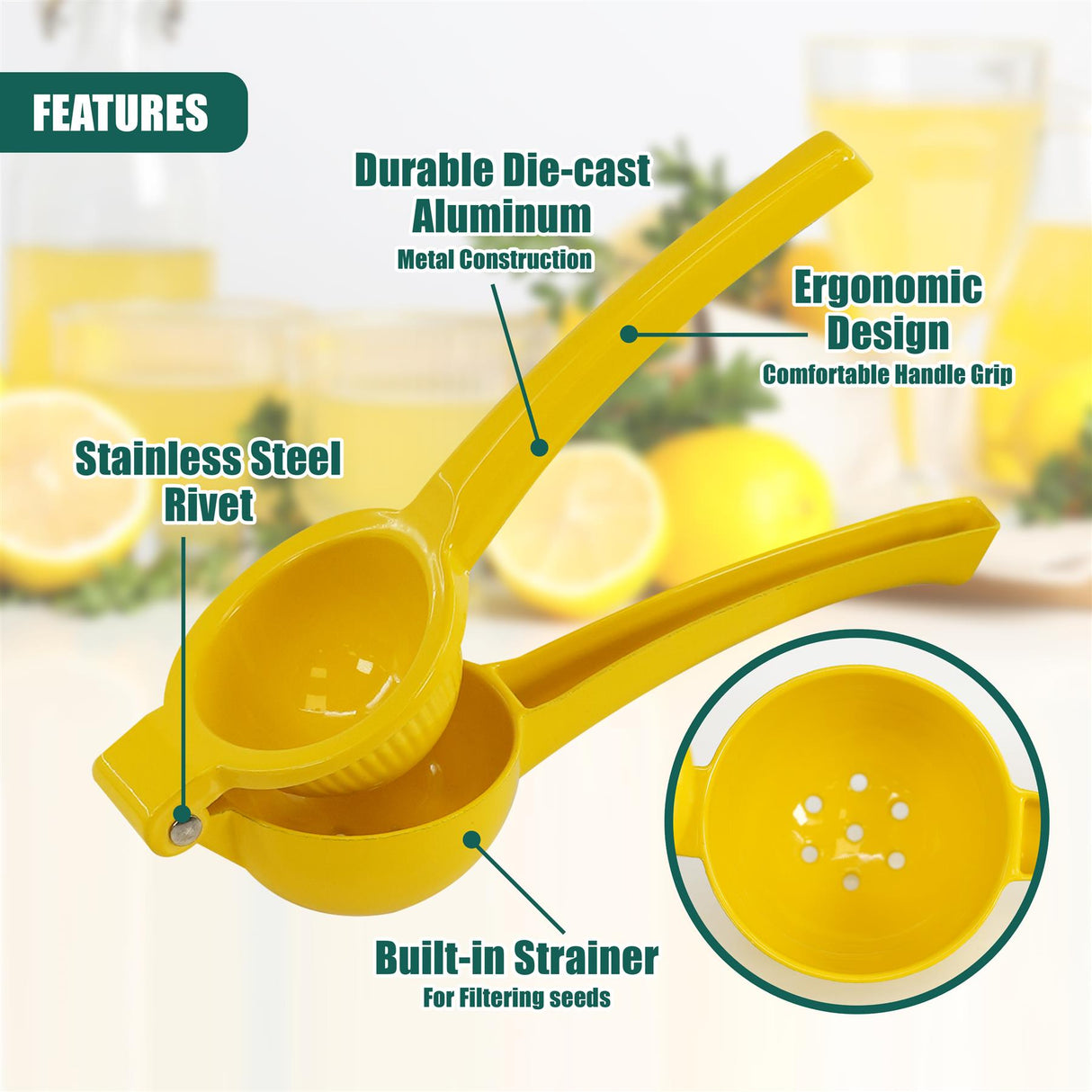 Metal Lemon Squeezer by GEEZY - UKBuyZone