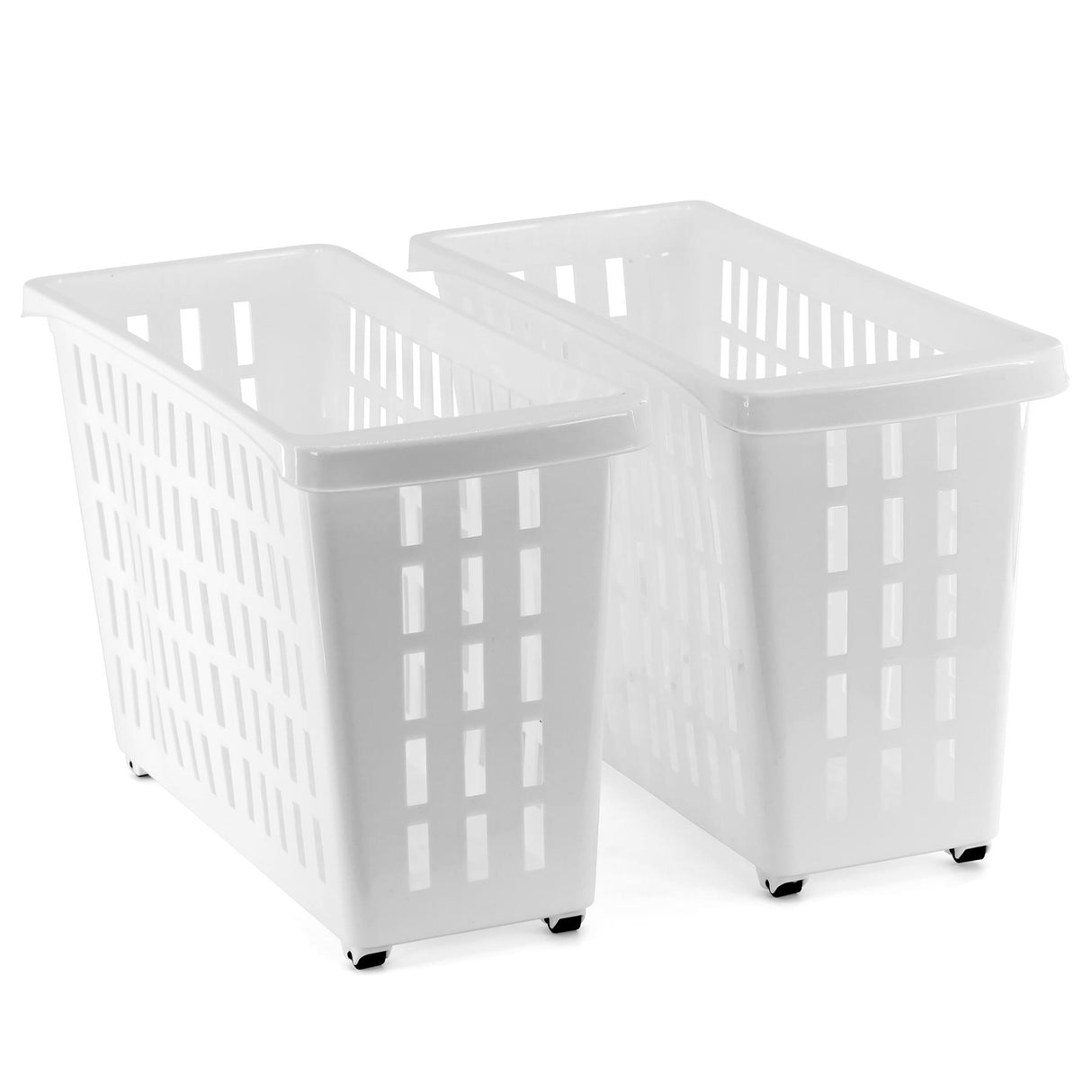 Set of 2 Storage Basket with Wheels by GEEZY - UKBuyZone