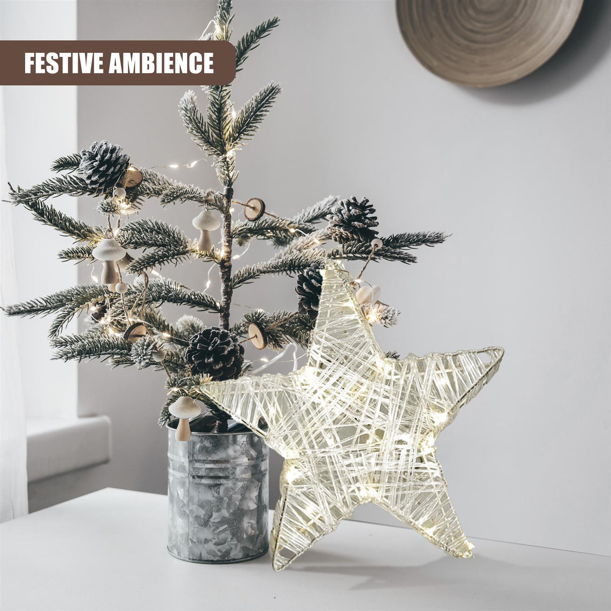 Christmas Star with 30 LED Warm White Lights