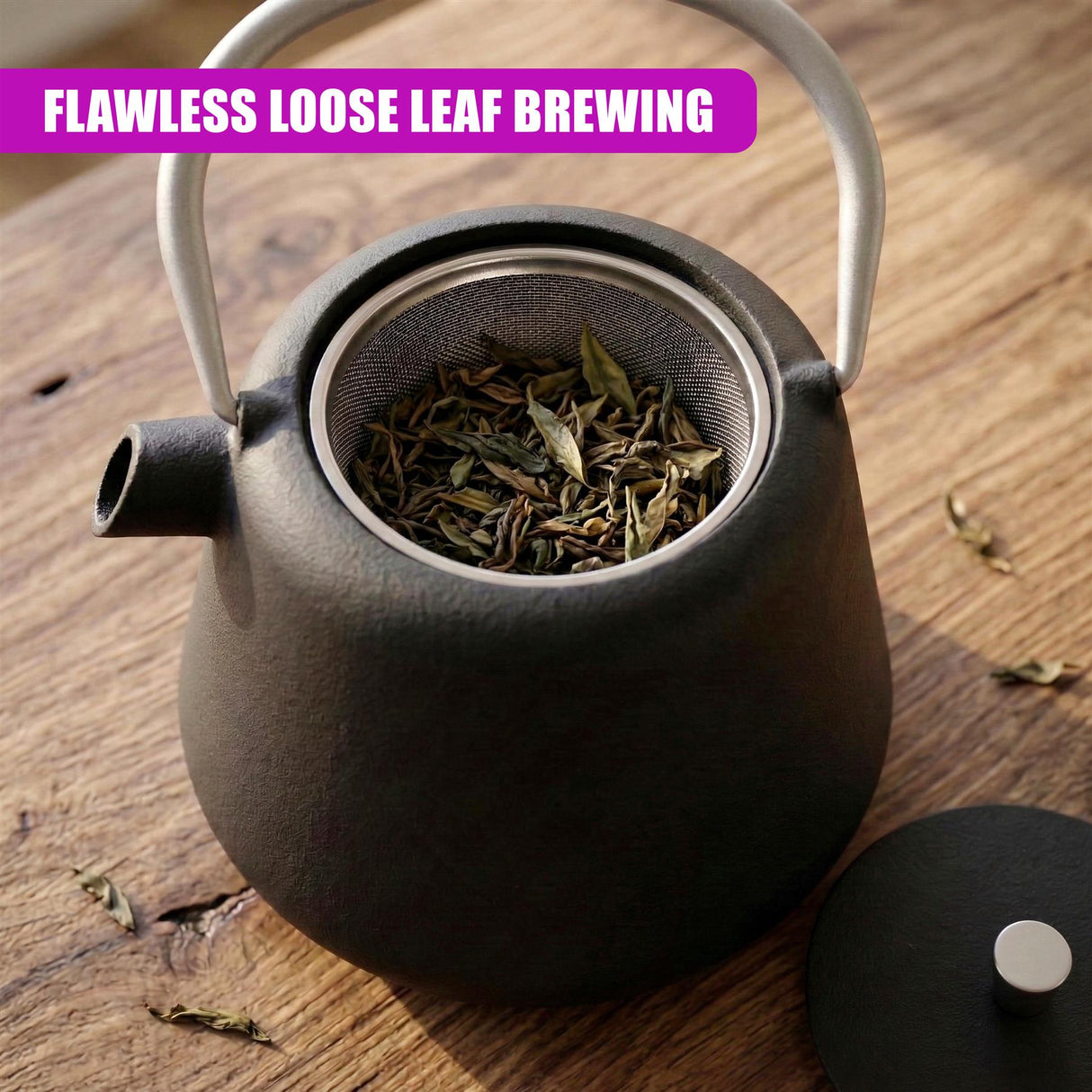 1L Cast Iron Tea Pot with Infuser