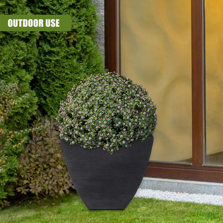 Large Flower Pot - Ribbed Pattern by GEEZY - UKBuyZone