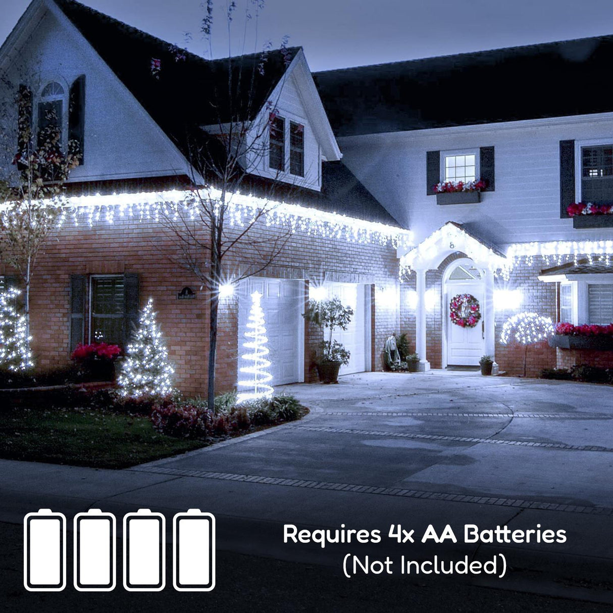 200 Christmas White Led Icicle Lights by The Magic Toy Shop - UKBuyZone