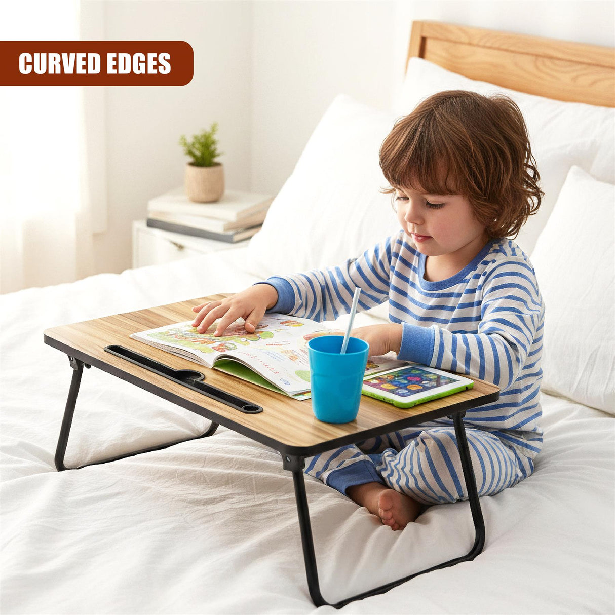 Foldable Laptop and Tablet Bed Table