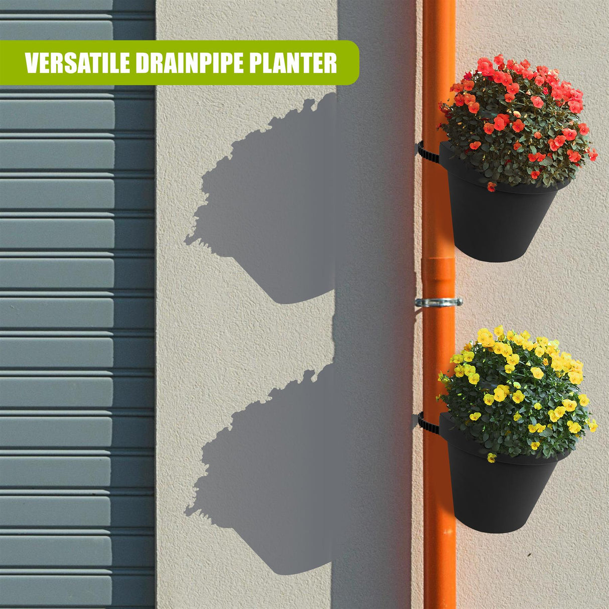 Black Drainpipe Planter by GEEZY - UKBuyZone