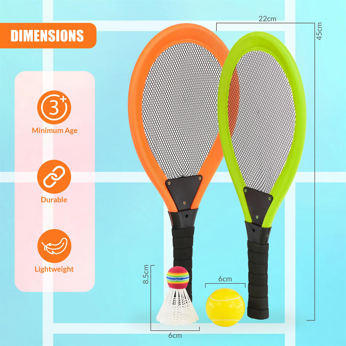 Soft Tennis Set by The Magic Toy Shop - UKBuyZone
