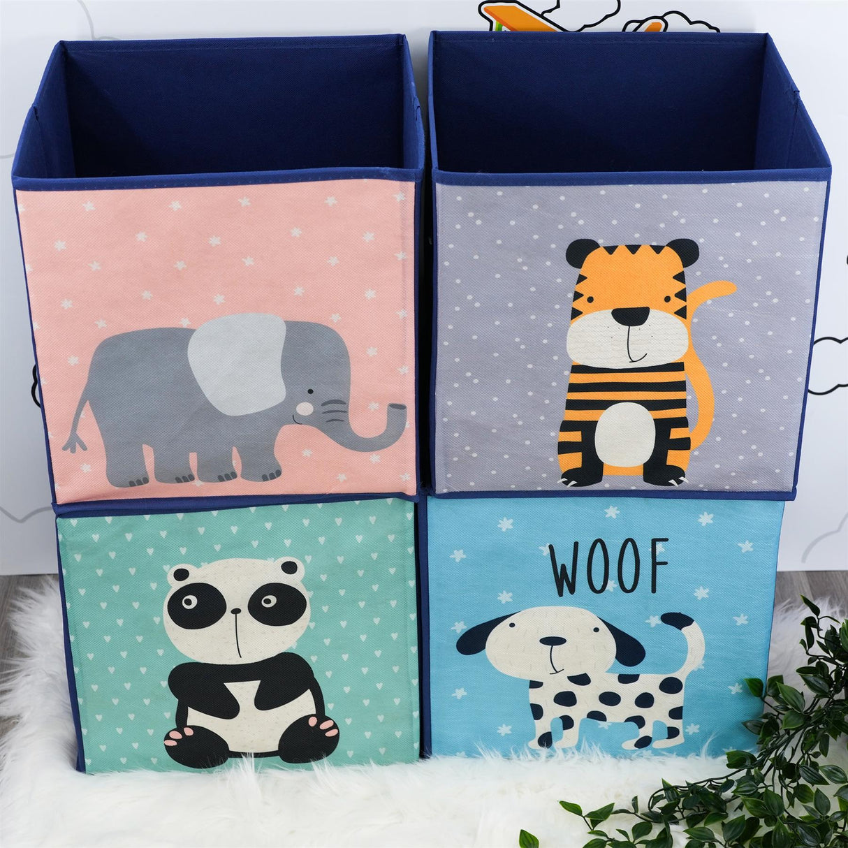 Set of 4 Animal Design Storage Boxes by UKbuyzone - UKBuyZone