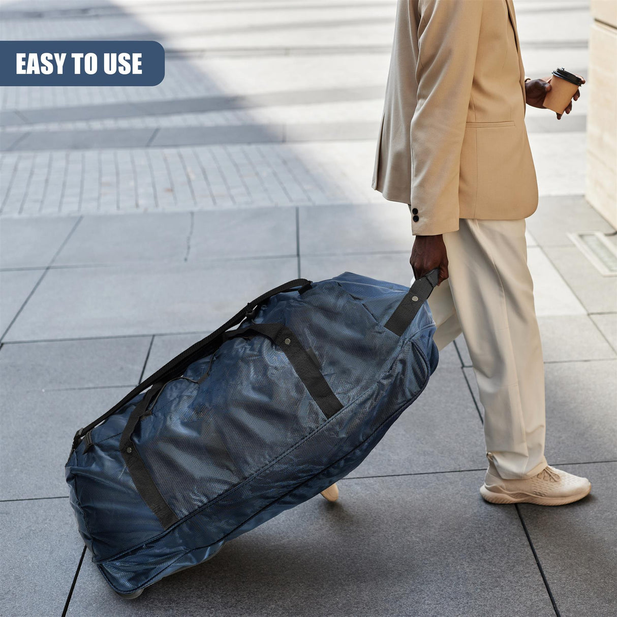 Large Foldable Duffle Bag with Wheels by GEEZY - UKBuyZone