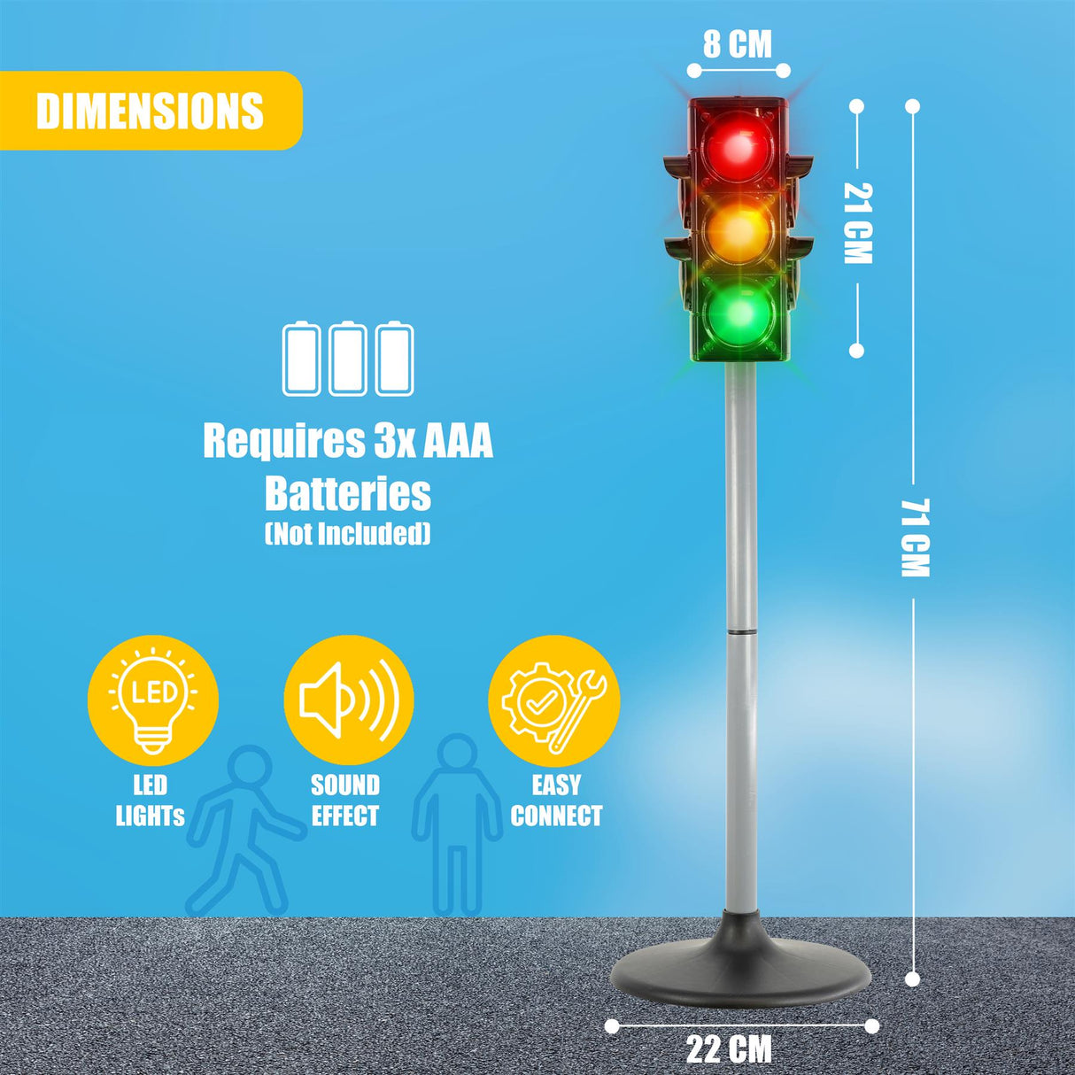 Kids Road Safety Traffic Light by The Magic Toy Shop - UKBuyZone