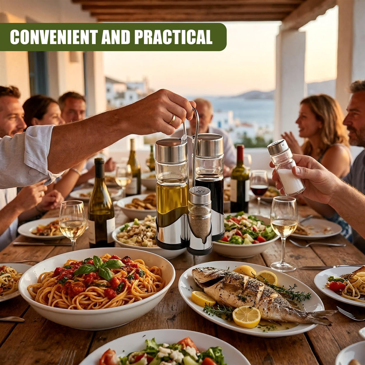 4 Piece Condiment Set