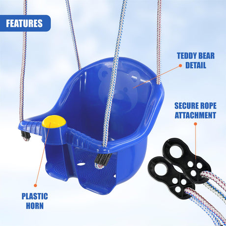Blue Children's Safety Swing Seat by MTS - UKBuyZone