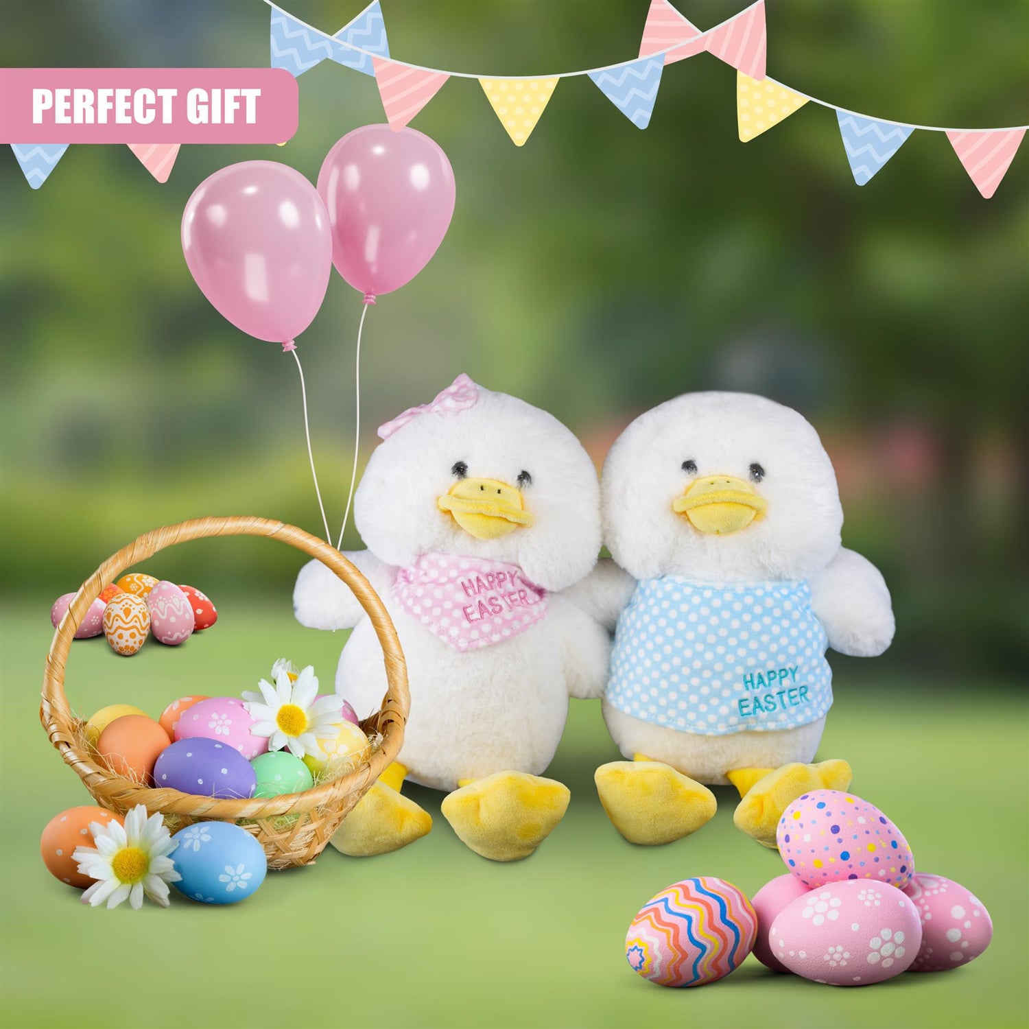Happy Easter Chicks Super Soft Sitting Toy by The Magic Toy Shop - UKBuyZone