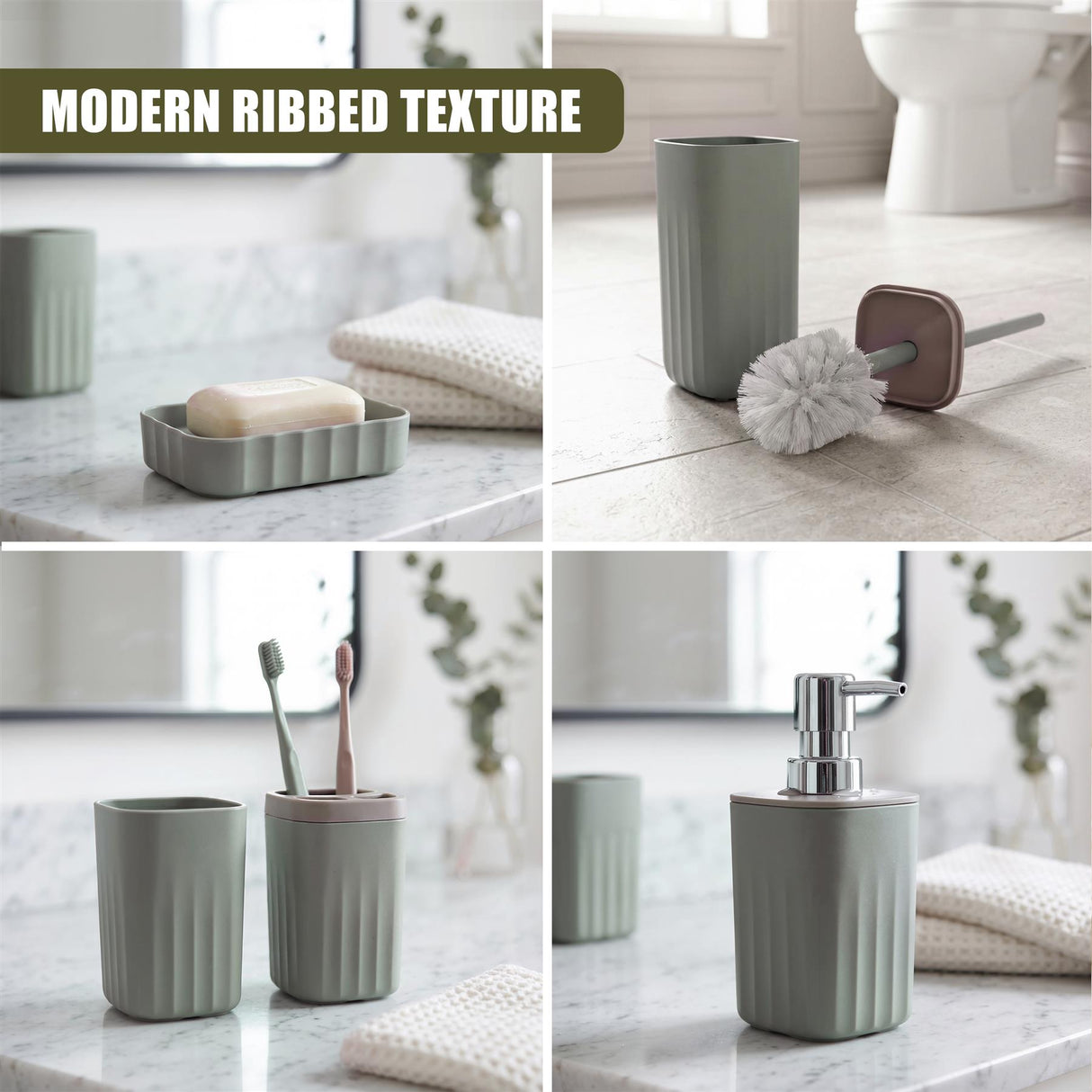 5 Piece Bathroom Acccessories Set