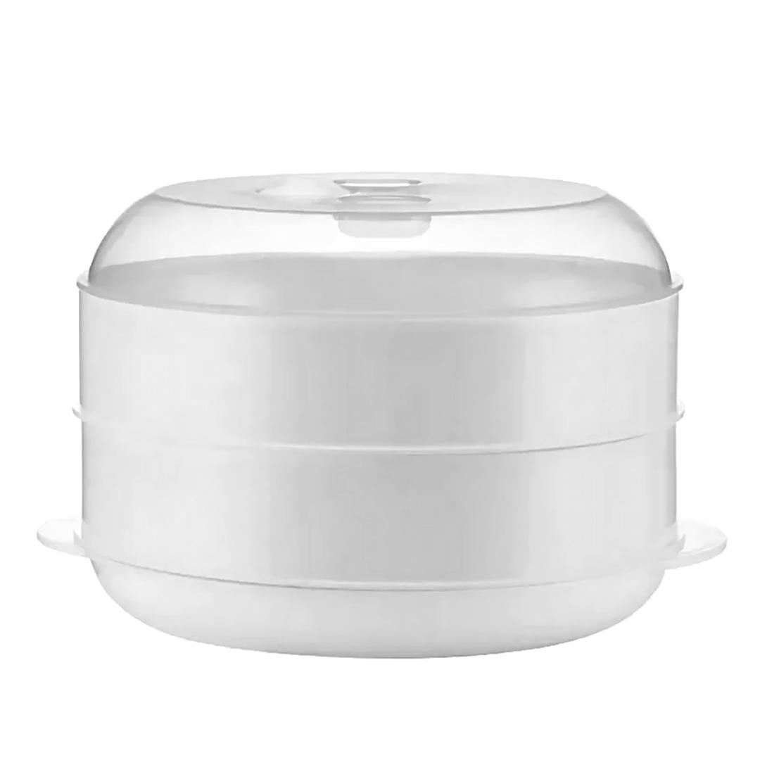 2 Tier Microwave Steamer Healthy Cooker BPA Free by GEEZY - UKBuyZone