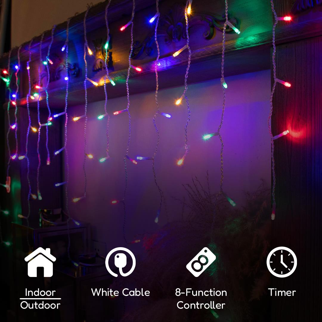 200 Pastel Multicoloured Fairy Lights With Time by The Magic Toy Shop - UKBuyZone