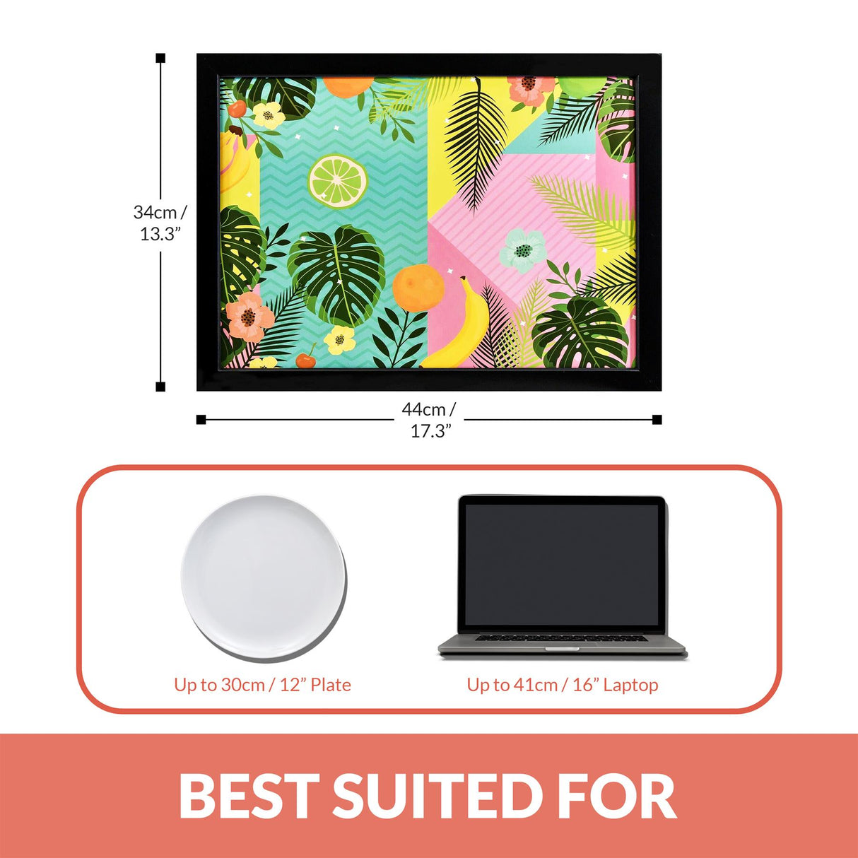 Tropical Fruit Lap Tray With Bean Bag Cushion by Geezy - UKBuyZone