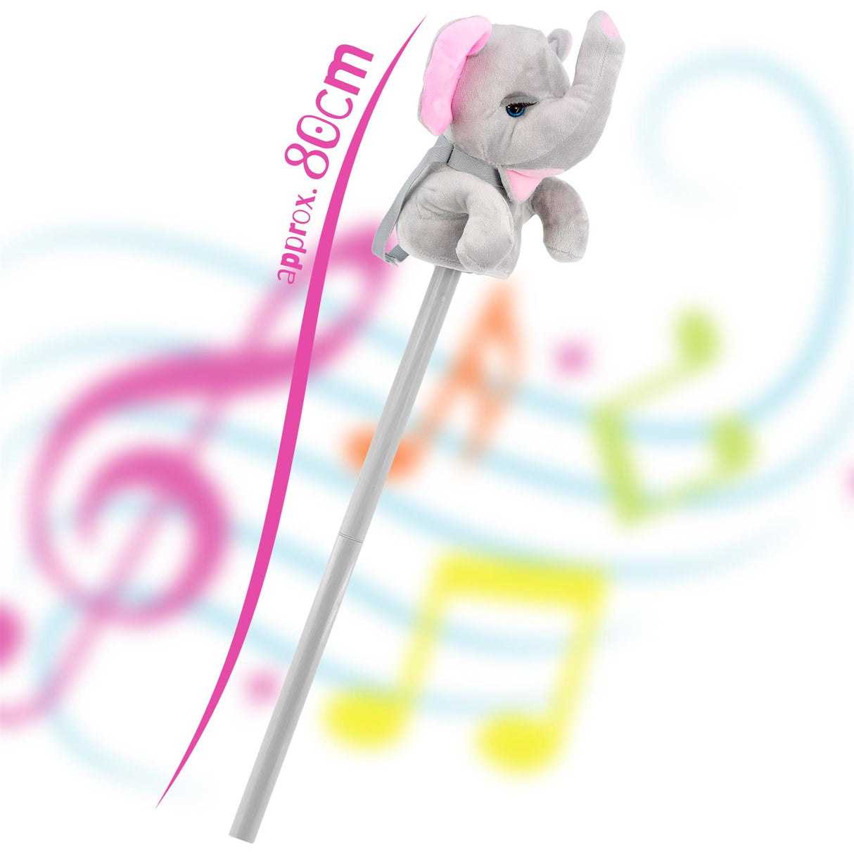 Kids Hobby Horse Toy Elephant with Sounds by The Magic Toy Shop - UKBuyZone