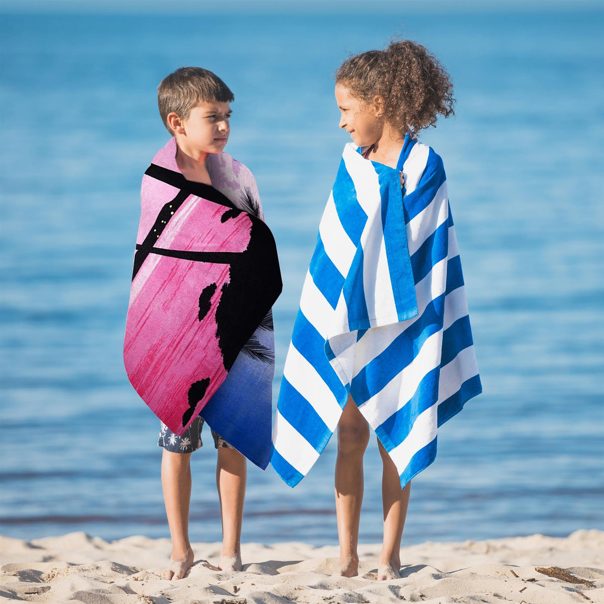 Sunset Design Large Towel by Geezy - UKBuyZone