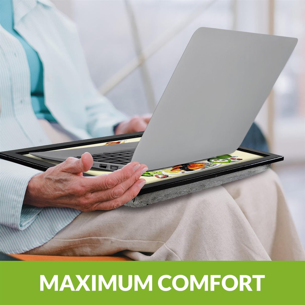 Lap Tray With Bean Bag Cushion (Bon Appetit) by Geezy - UKBuyZone