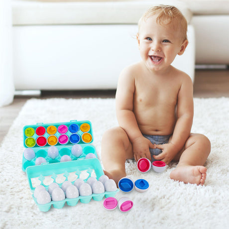 12 Shape Sorter Eggs by The Magic Toy Shop - UKBuyZone