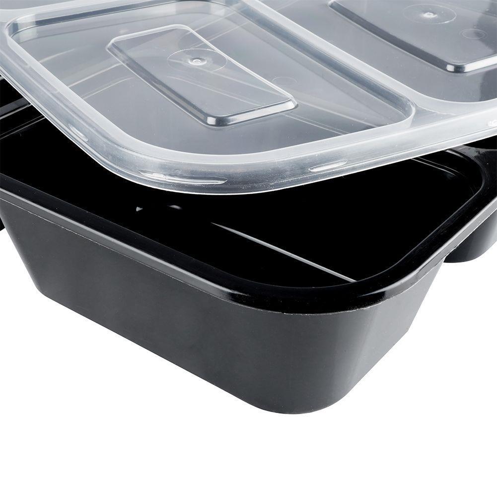 Set of 10 Meal Prep Food Storage with 3 Compartments by Geezy - UKBuyZone