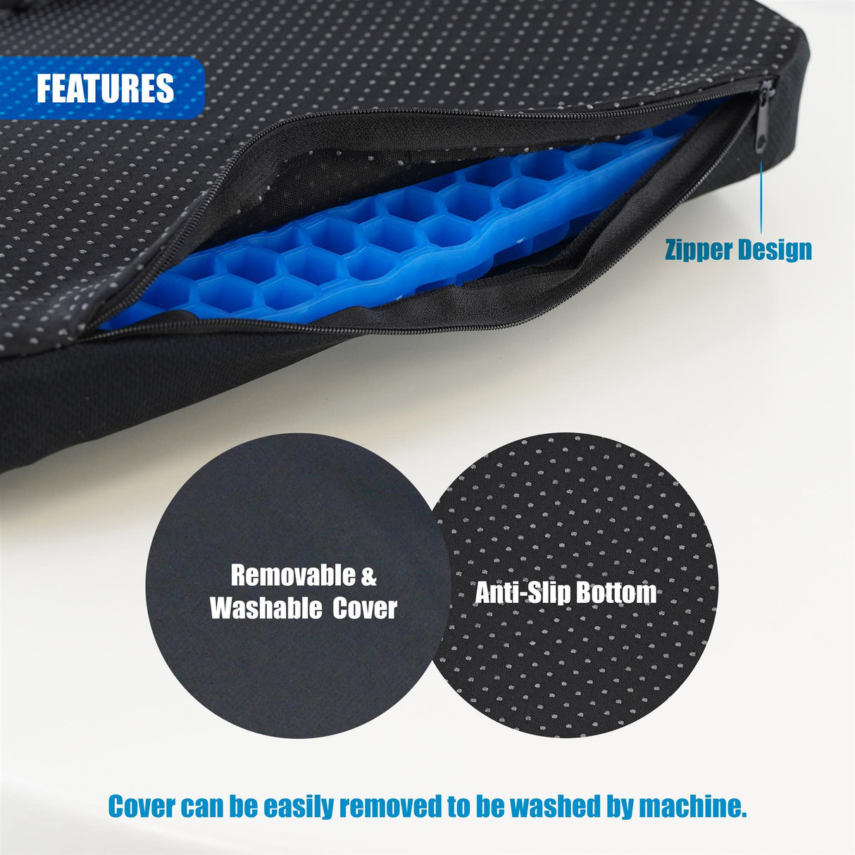 Orthopaedic Gel Seat Cushion by GEEZY - UKBuyZone