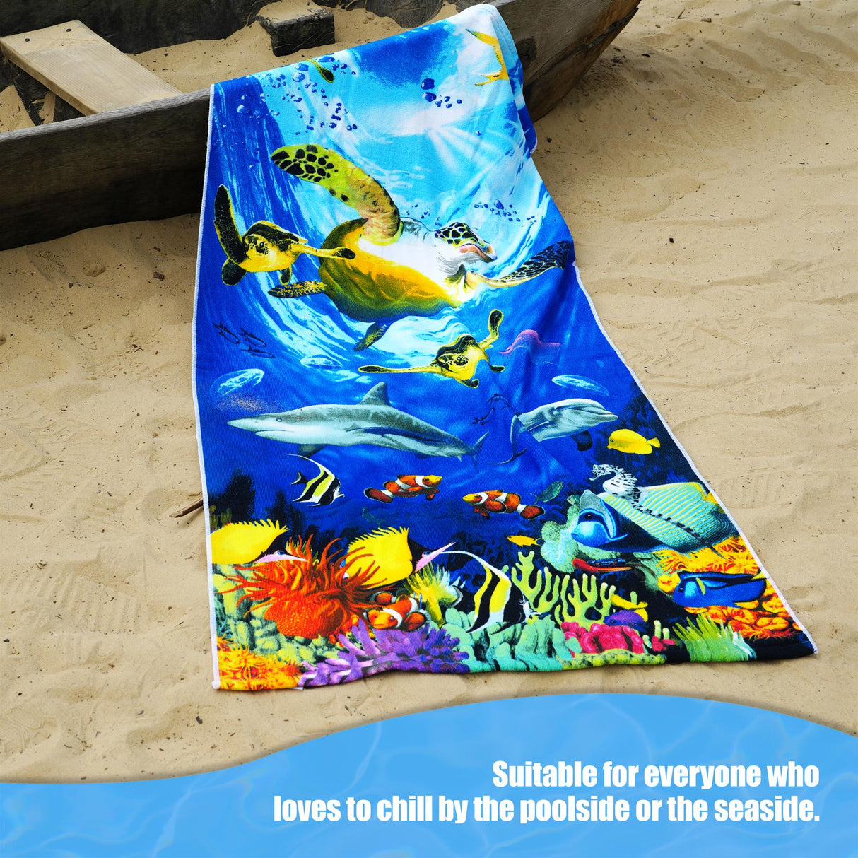 Ocean Turtles Design Large Towel by GEEZY - UKBuyZone