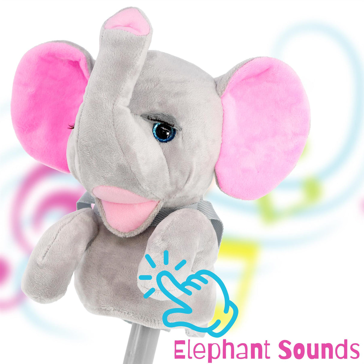 Kids Hobby Horse Toy Elephant with Sounds by The Magic Toy Shop - UKBuyZone