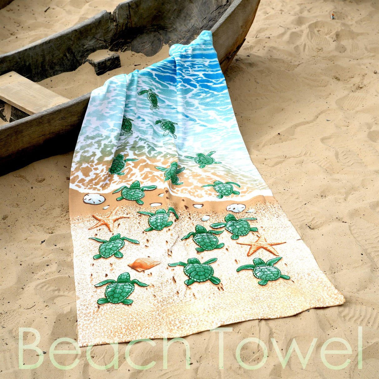 Turtles Design Large Towel by Geezy - UKBuyZone