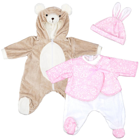 BiBi Outfits - Set of Two Clothes (Bear & Pink Bunny) (50 cm / 20") by BiBi Doll - UKBuyZone