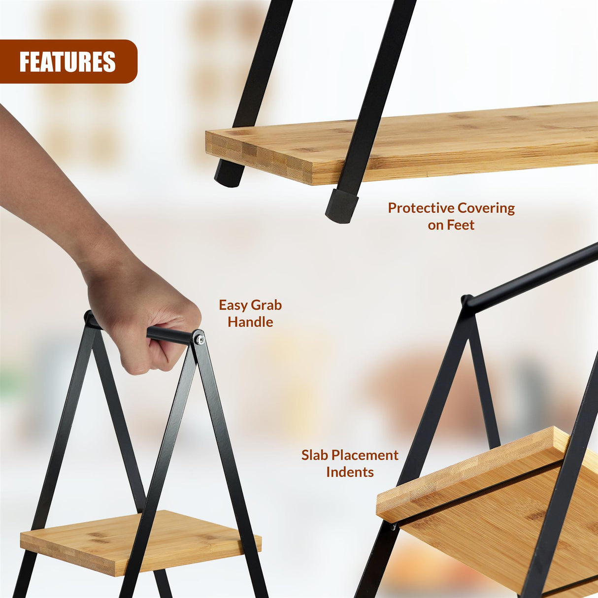 3 Tier Bamboo Serving Stand by GEEZY - UKBuyZone