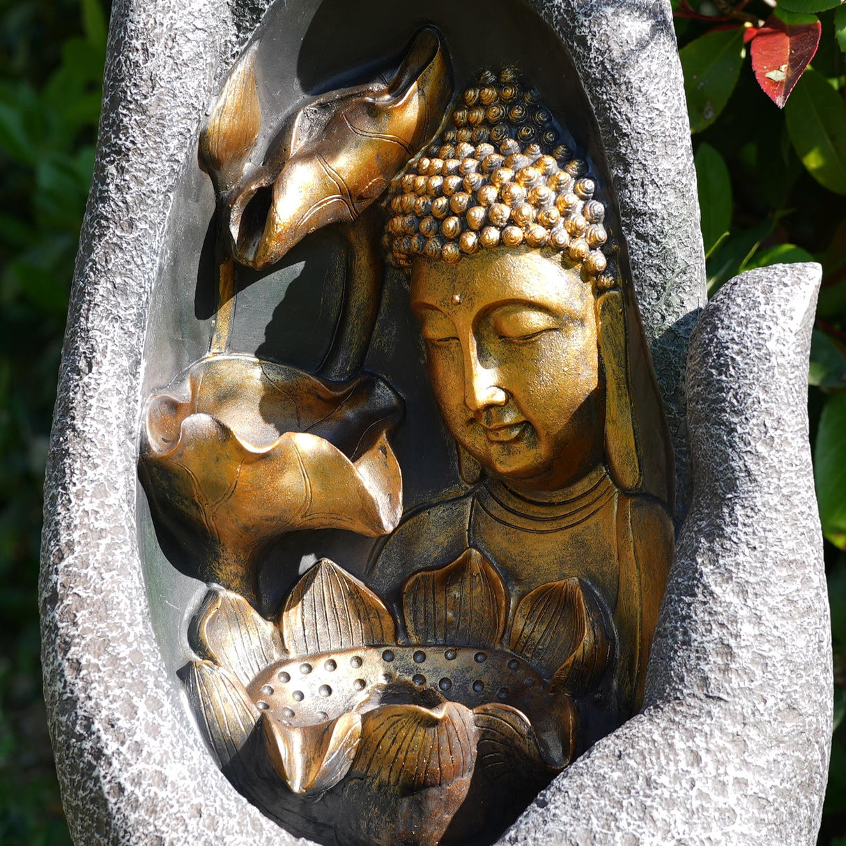 Hand Buddha Water Feature Outdoor With LED by GEEZY - UKBuyZone