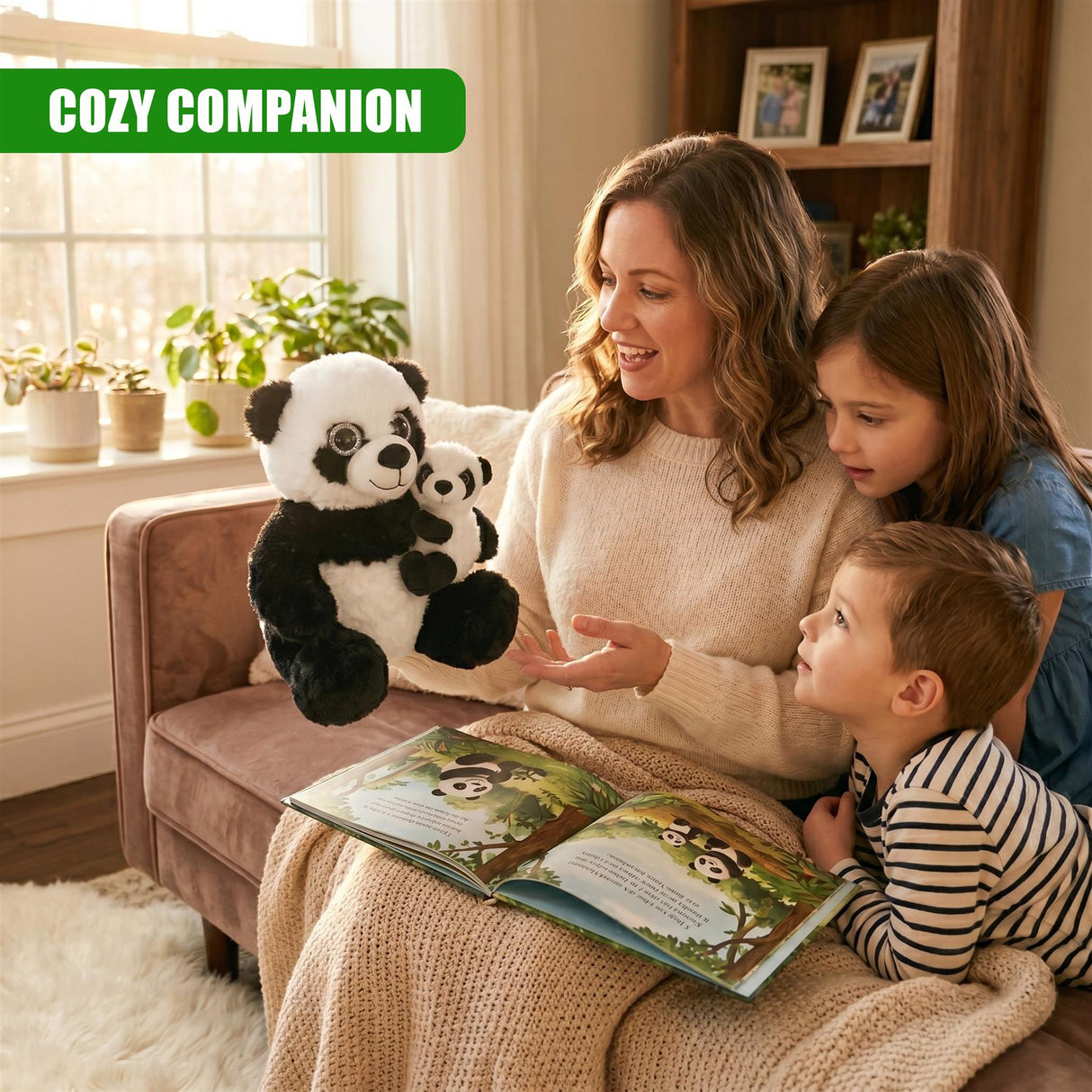 9.5" Mum & Baby Panda Soft Toy