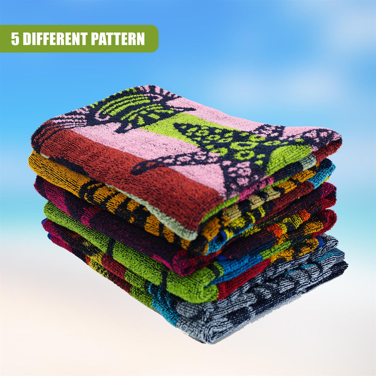 Large Multicoloured Beach Towels by Geezy - UKBuyZone