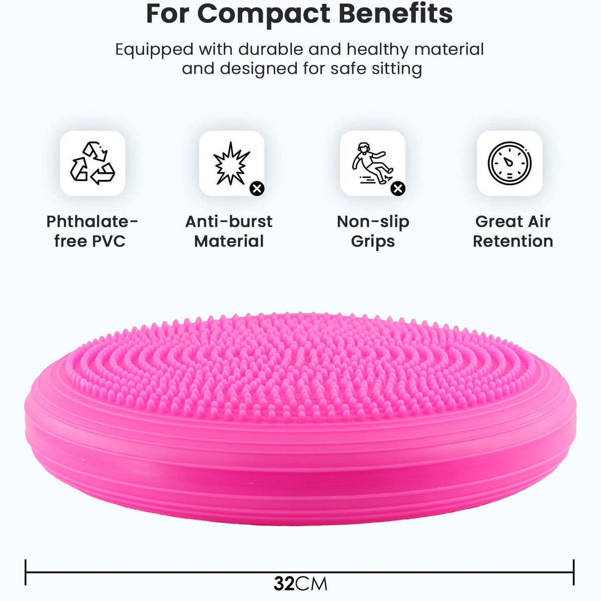 Inflatable Balance Cushion by GEEZY - UKBuyZone