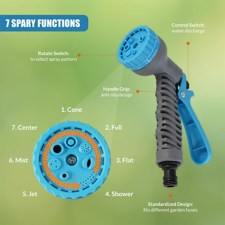 Garden Hose Reel Set - 5 Pcs by GEEZY - UKBuyZone