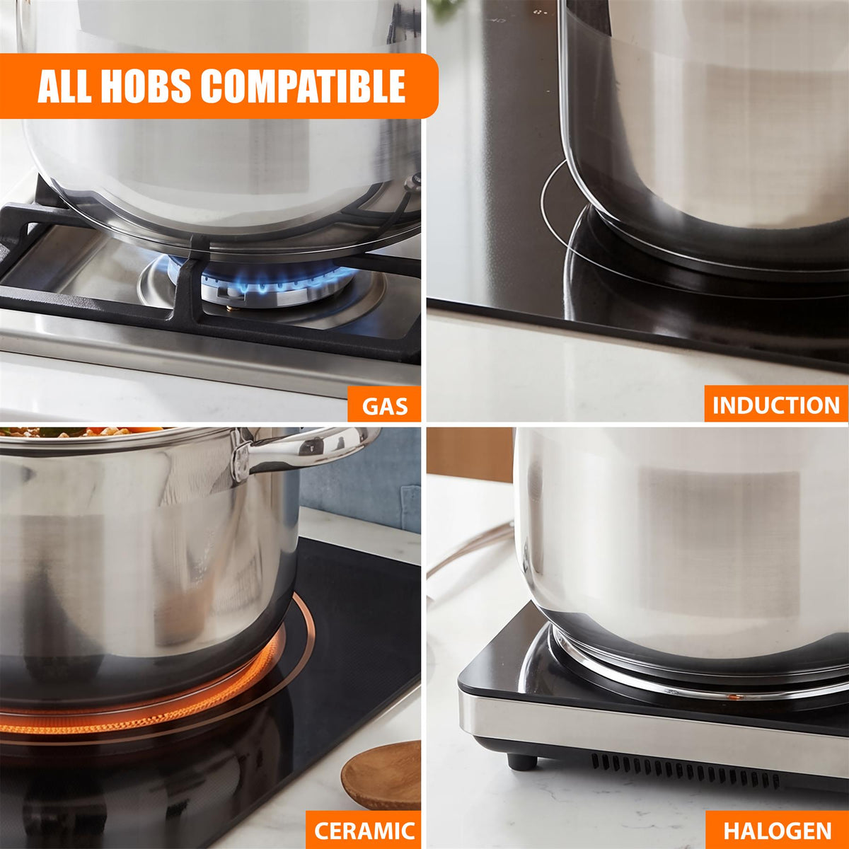 Stainless Steel Stock Pot with Lid - 11.5 L