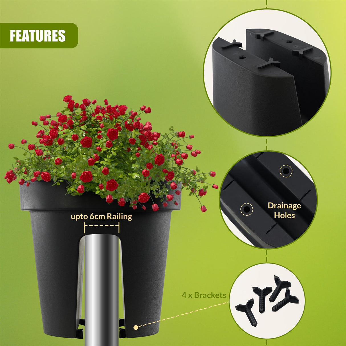 Flower Bridge Hanging Planter Oval Pot by Geezy - UKBuyZone