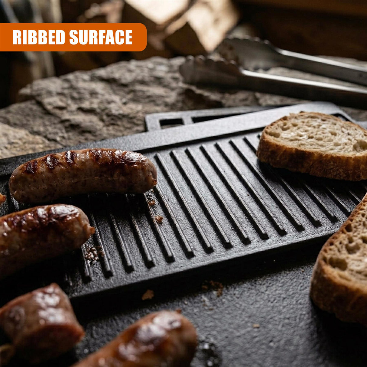 Cast Iron BBQ Griddle Plate