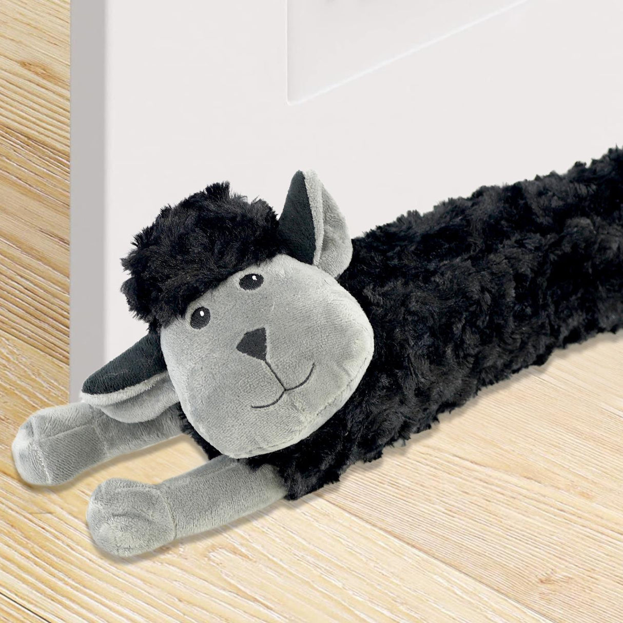 Novelty Black Sheep Draught Excluder for Doors by The Magic Toy Shop - UKBuyZone