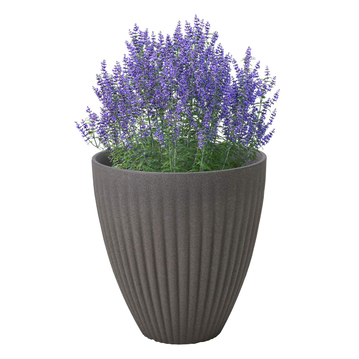 Large Grey Round Planter by GEEZY - UKBuyZone