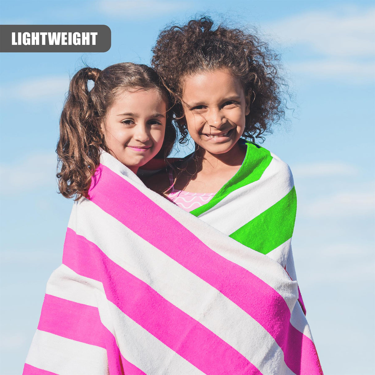 Striped Microfibre Beach Towels - Set of 4 by GEEZY - UKBuyZone