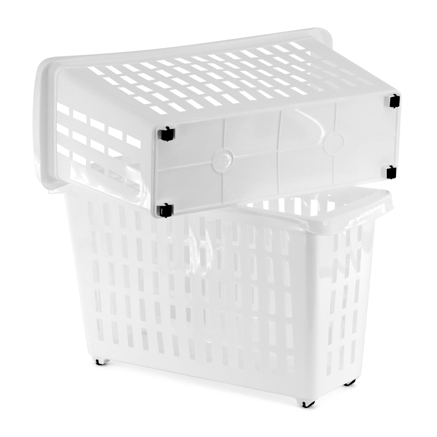 Set of 2 Storage Basket with Wheels by GEEZY - UKBuyZone