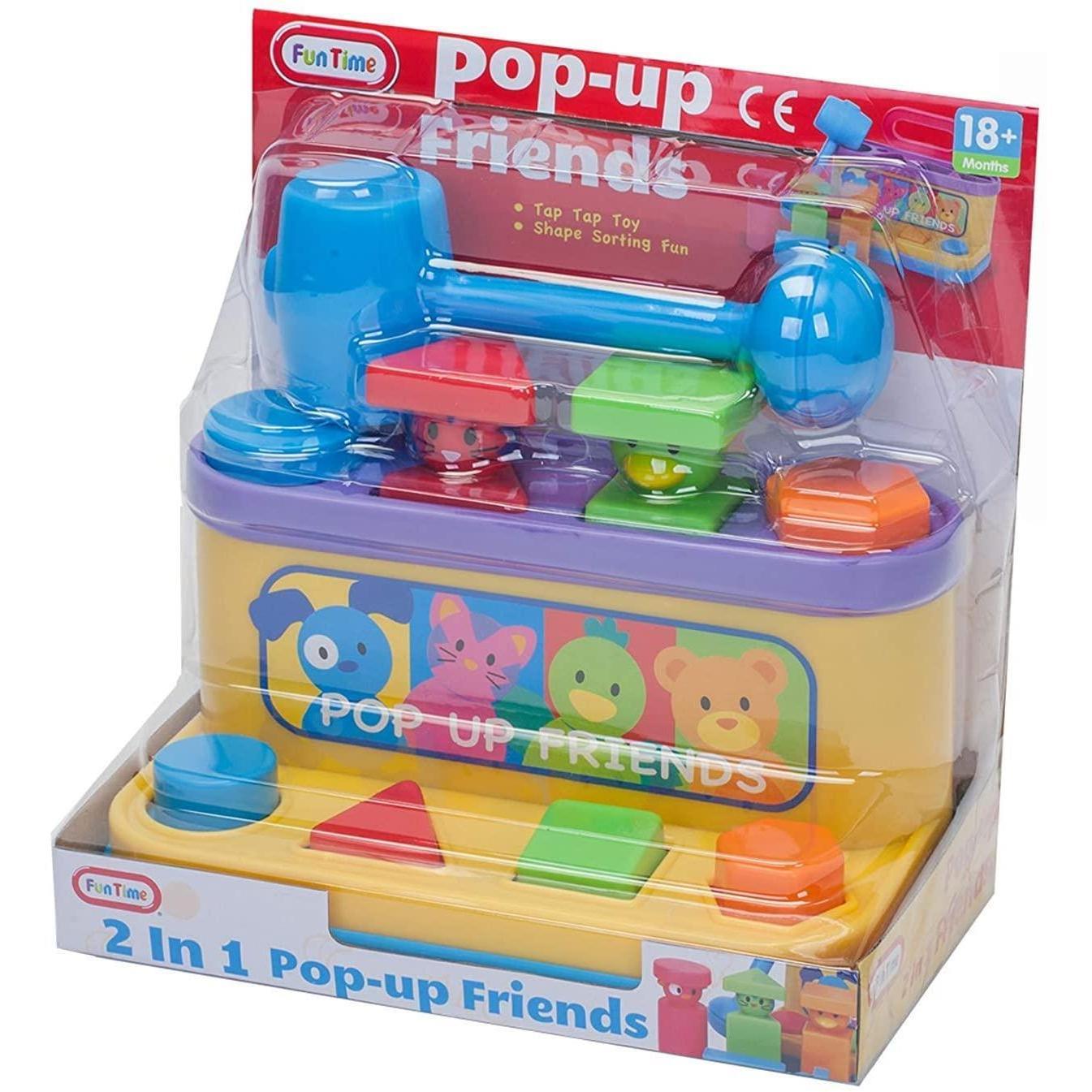 Multi-coloured Pop Up Friends with Hammer by The Magic Toy Shop - UKBuyZone
