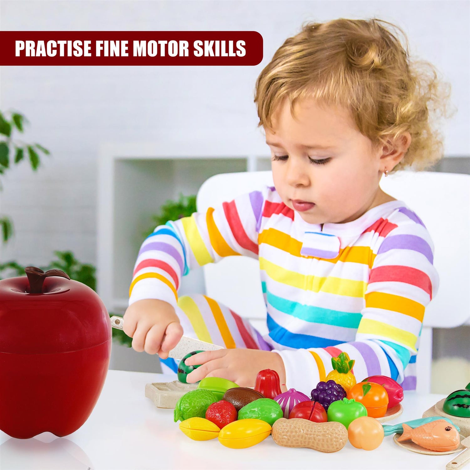 Fruit Cutting Toy Set with Storage Case by The Magic Toy Shop - UKBuyZone
