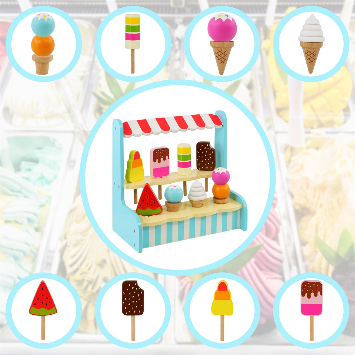 Ice Cream Shop Stand Playset by The Magic Toy Shop - UKBuyZone